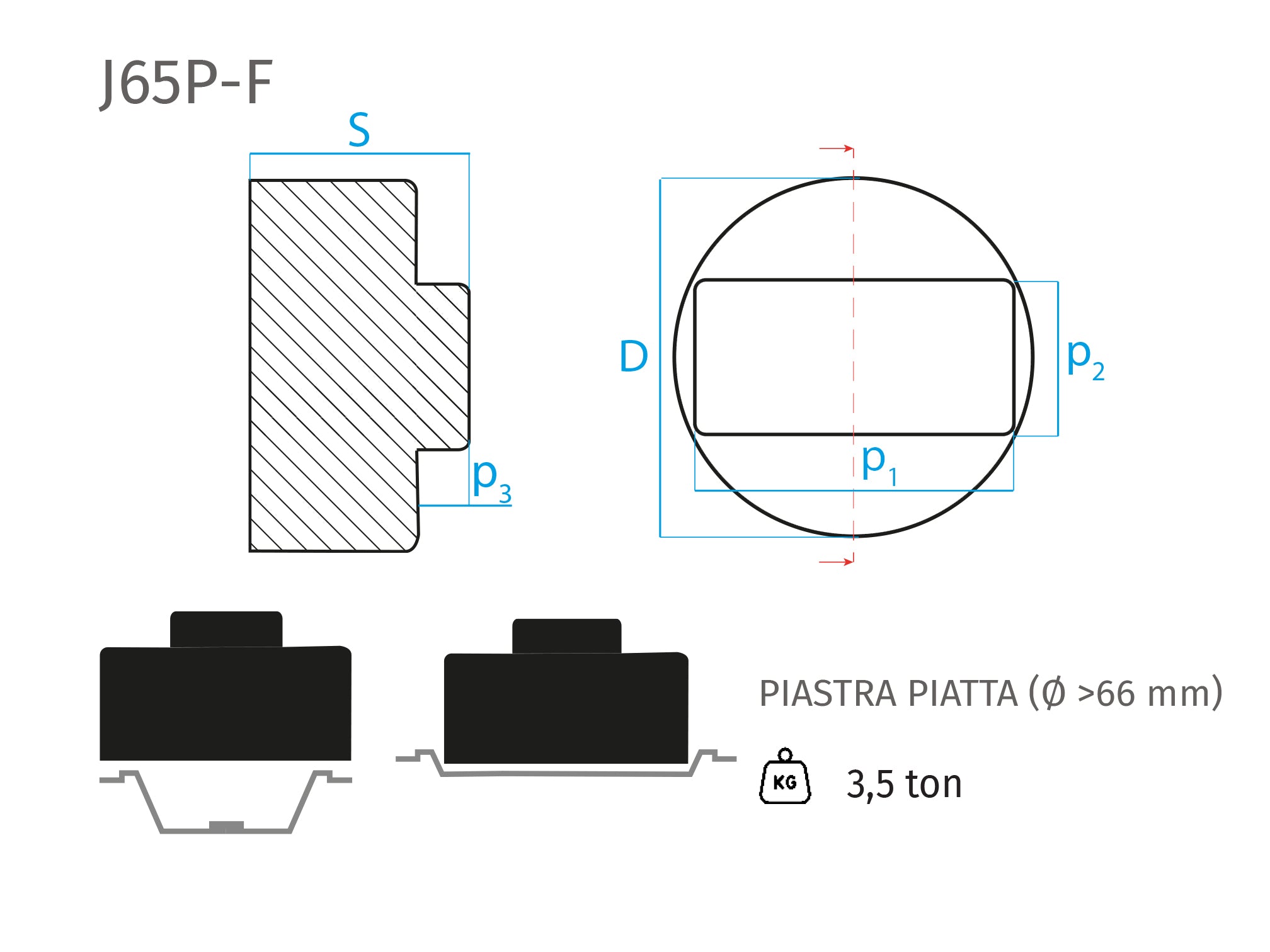 BEARING - SPECIFIC - For hydraulic jacks and lifting jacks - BMW, MINI, OPEL - PAD BEARING - SPECIFIC - For hydraulic jacks and lifting jacks - BMW, MINI, OPEL - PAD